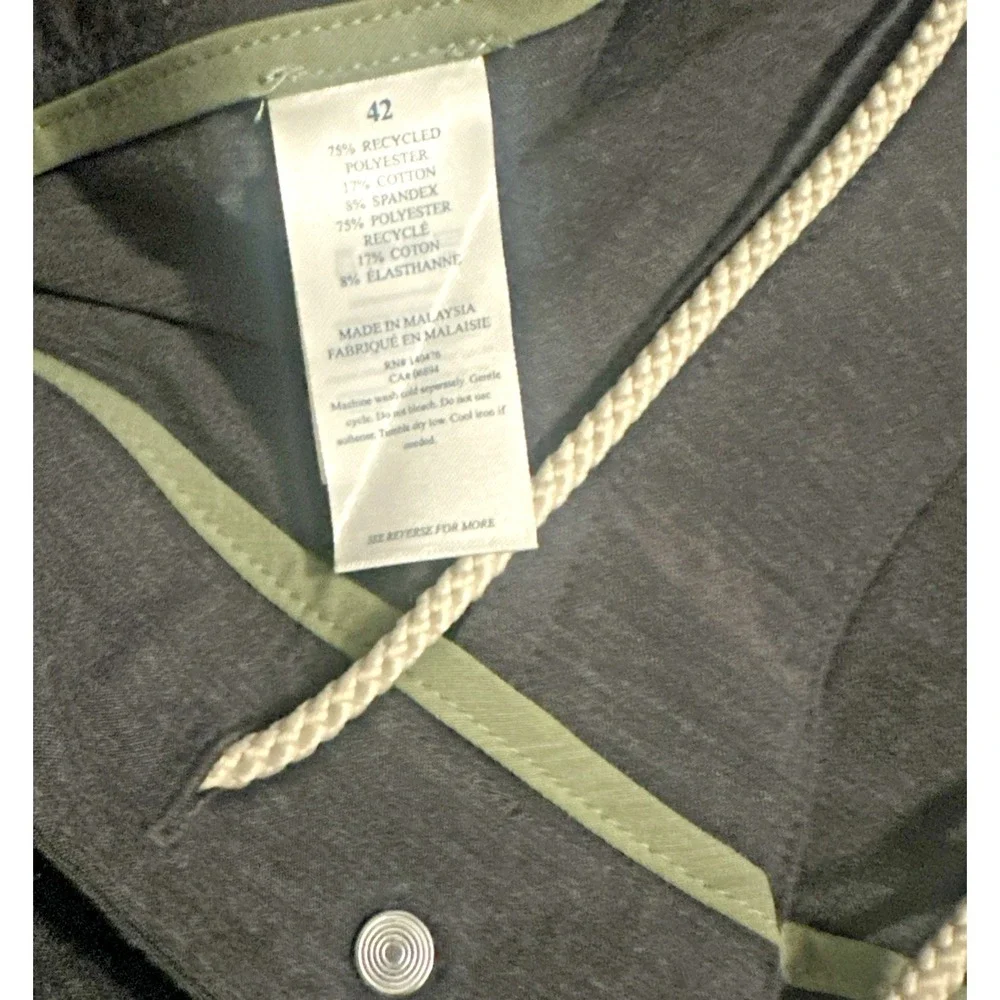 Faherty Men Sze 42 All Day Solid Shorts Drawstring Charcoal No Belt Loops Active